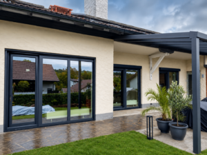 Residential glazing systems with precise installation and modern finish