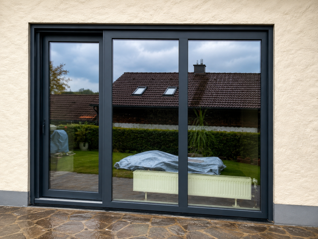 Montaje de sistemas VDS en color antracita en vivienda privada en Alemania